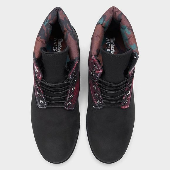 NEW Timberland Heritage 6 Inch Classic Waterproof Boots! 10 Black & Camo & Plaid - Picture 5 of 6